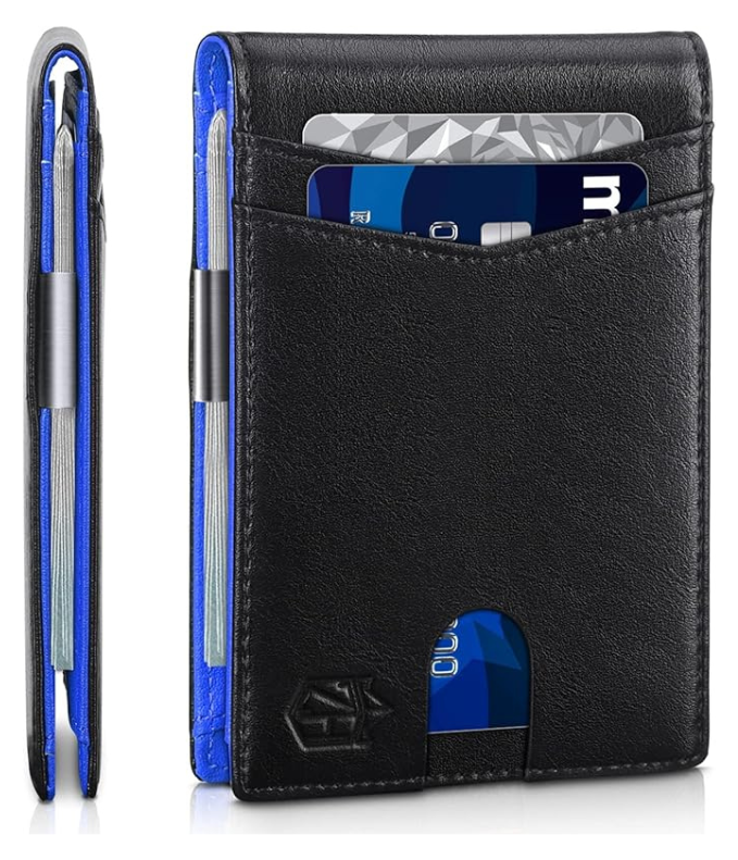Icon™ SlimWallet: Ultrasmal och säker RFID-läderplånbok för män