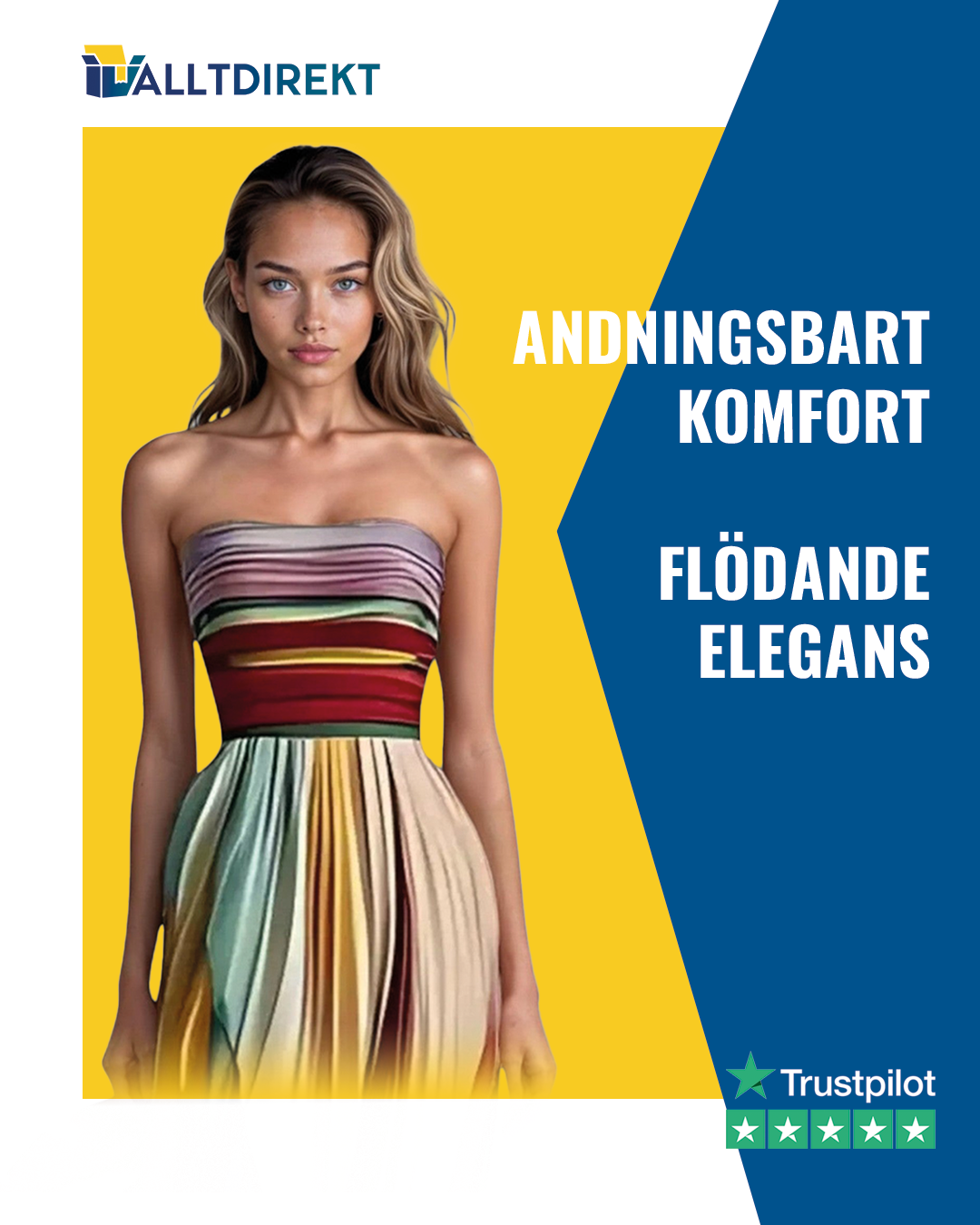 Flora - Färgglad ärmlös klänning