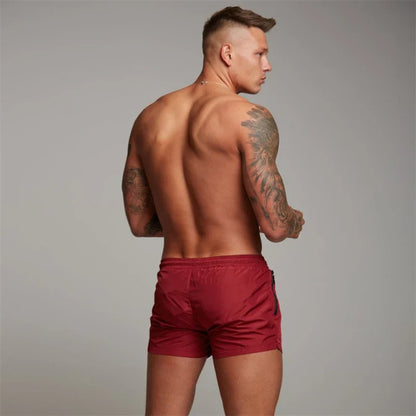 Simshorts med dragkedja