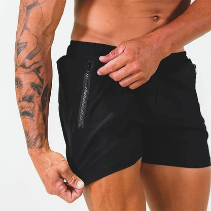 Simshorts med dragkedja