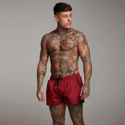 Simshorts med dragkedja