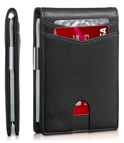 Icon™ SlimWallet: Ultrasmal och säker RFID-läderplånbok för män