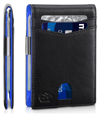 Icon™ SlimWallet: Ultrasmal och säker RFID-läderplånbok för män